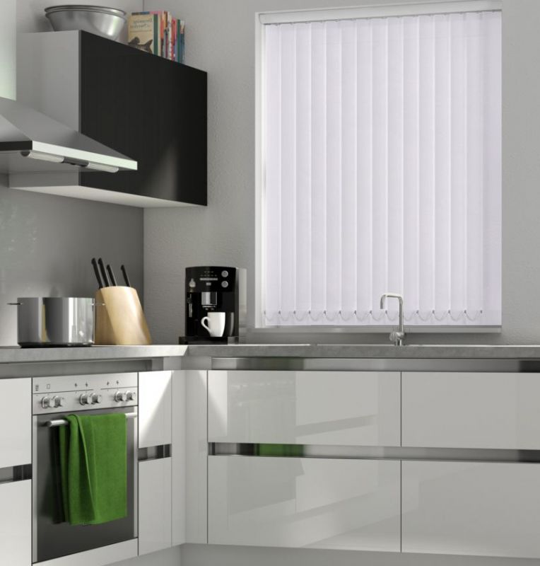 Clear White Vertical Blind