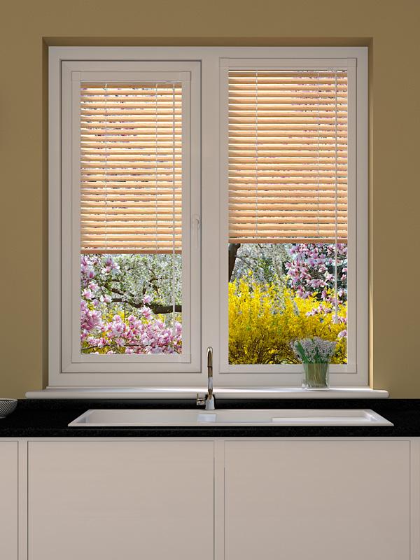 Wood Effect Maple Perfect Fit Venetian Blind