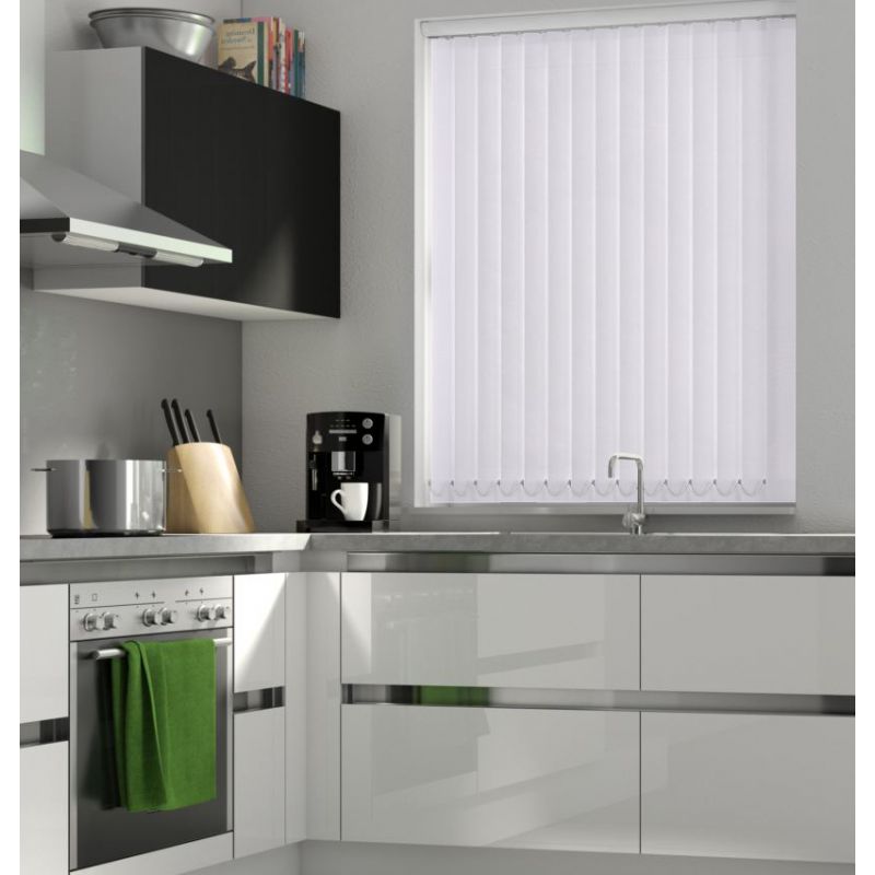 Clear White Vertical Blind