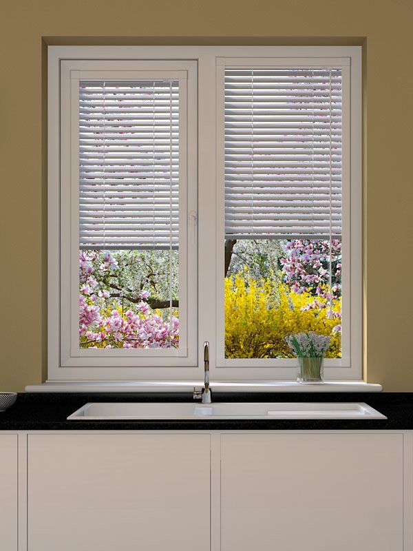 PERFECT FIT ALUMINIUM VENETIAN WINDOW BLINDS White Slats 25mm 